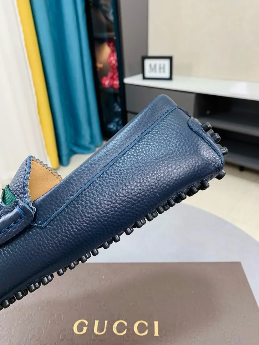 Men's men's shoes 💰458🌹🌹 Comes with packaging [GUCCI Gucci] original men's casual beanie shoes, original Italian imported special material cowhide embossing➕real first-layer sheepskin lining; equipped with precision stitching to highlight low-key luxury. The comfortable sole design maximizes the comfort and anti-slip properties of the shoe. The shoe shape is dignified and the low-key charm is not concealed! Natural and free new urbanism, code number: 38-44